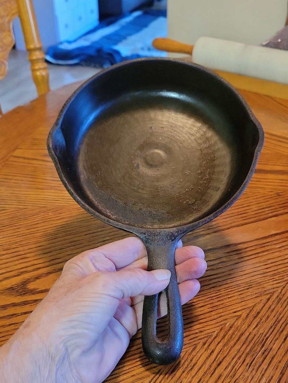 6" USA Black Cast Iron Skillet - Durable Home Kitchen Fry Pan